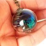 Peacock Feather Glass Bubb..