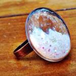 Snow Globe Glass Ring