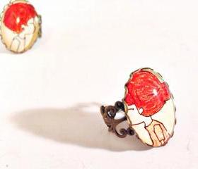 Boy and Girl Kissing Rings